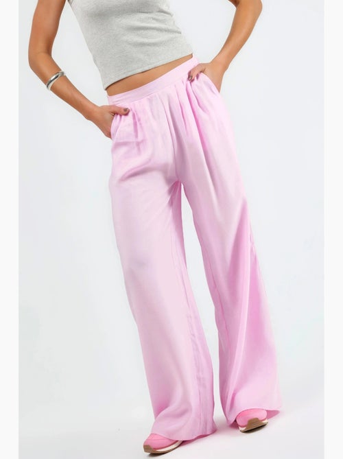 Pantalones de pierna ancha con pinzas busem - Kiabi Pantalones de pierna ancha con pinzas busem - Kiabi