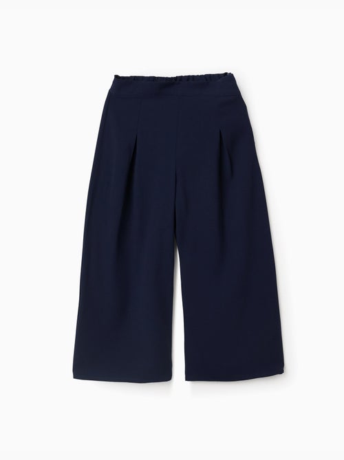 Pantalones de pierna ancha con pliegues - Kiabi