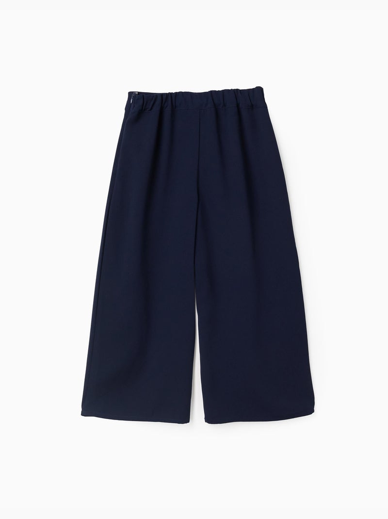 Pantalones de pierna ancha con pliegues Azul Azul - Kiabi