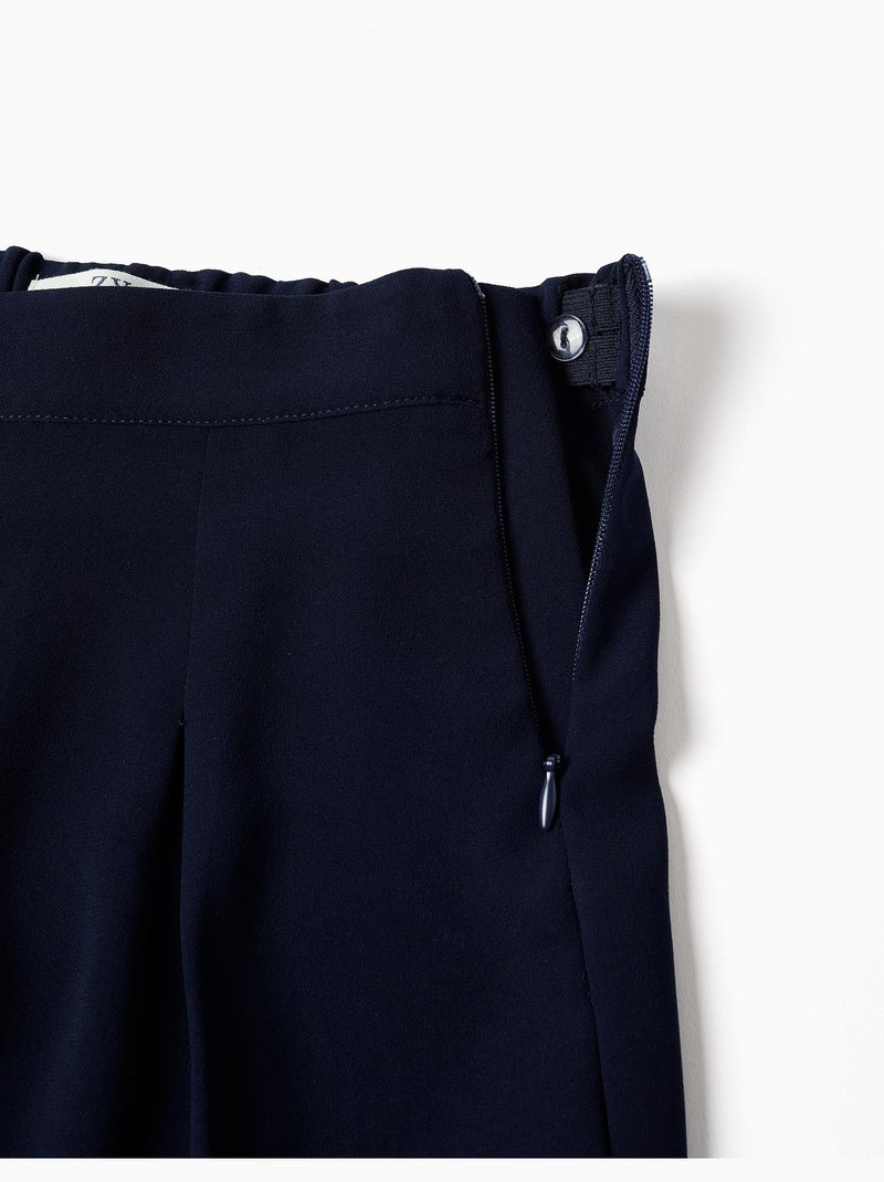 Pantalones de pierna ancha con pliegues Azul Azul - Kiabi
