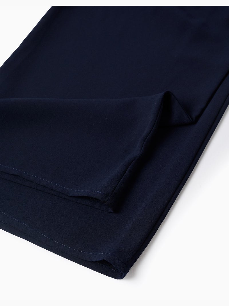 Pantalones de pierna ancha con pliegues Azul Azul - Kiabi
