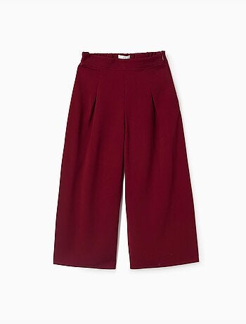 Pantalones de pierna ancha con pliegues