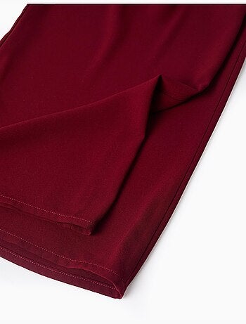 Pantalones de pierna ancha con pliegues