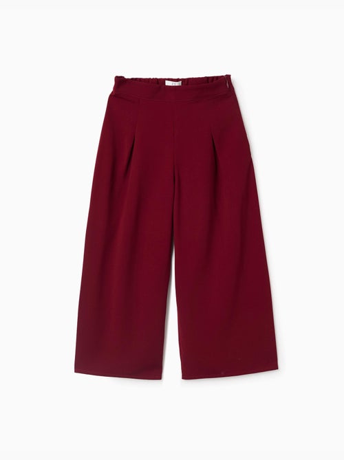 Pantalones de pierna ancha con pliegues - Kiabi