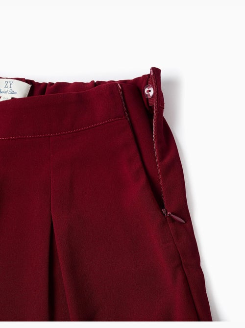 Pantalones de pierna ancha con pliegues - Kiabi