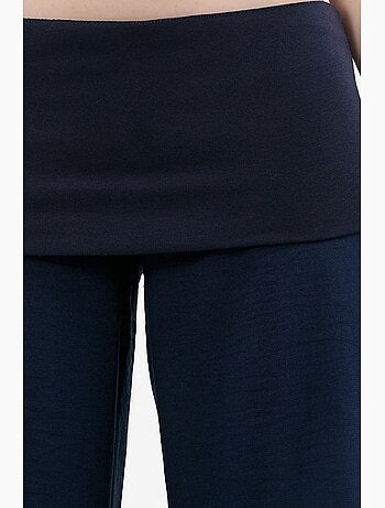 Pantalones de pierna ancha de talle alto busem