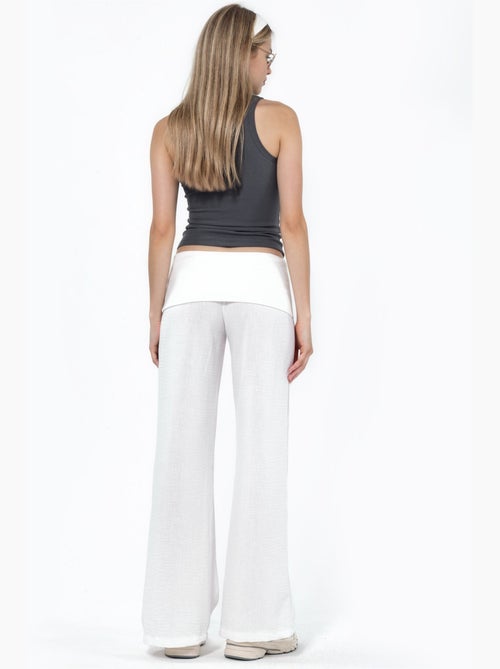 Pantalones de pierna ancha de talle alto busem - Kiabi