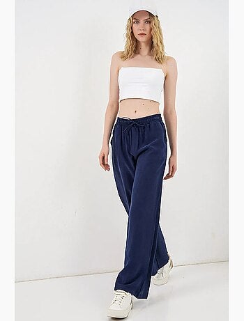 Pantalones de pierna ancha de talle alto con bolsillo bdart