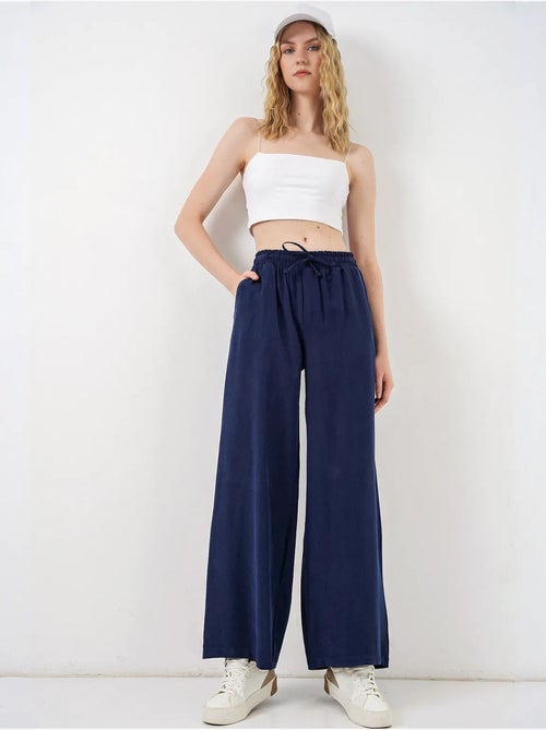 Pantalones de pierna ancha de talle alto con bolsillo bdart - Kiabi