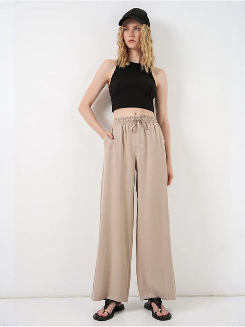 Pantalones de pierna ancha de talle alto con bolsillo bdart - Kiabi