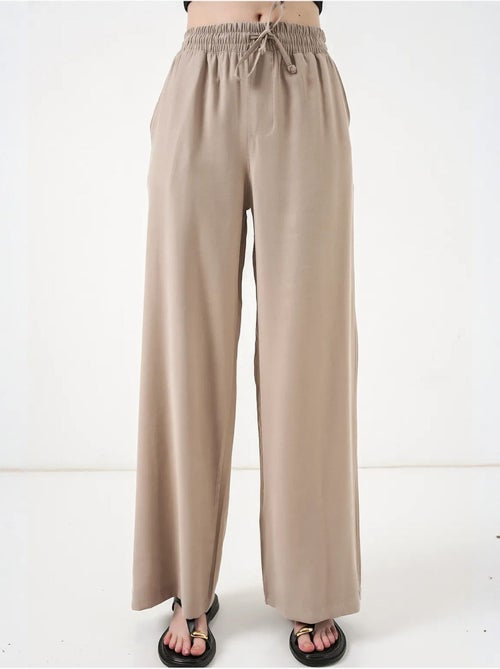 Pantalones de pierna ancha de talle alto con bolsillo bdart - Kiabi