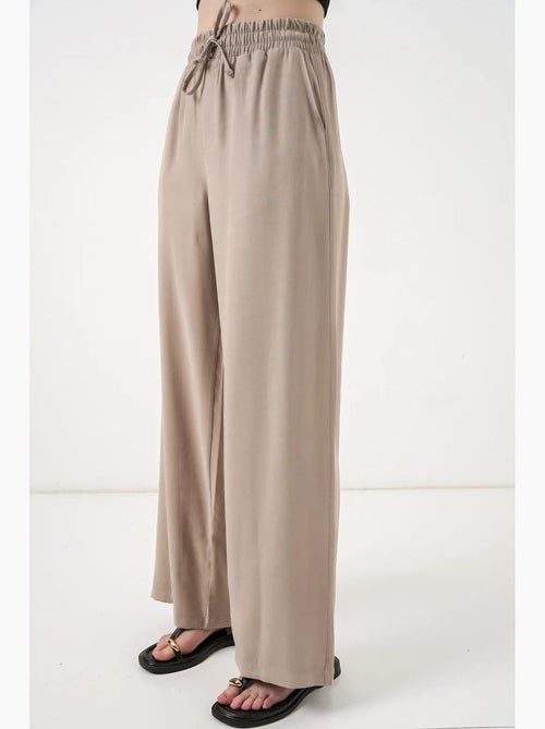 Pantalones de pierna ancha de talle alto con bolsillo bdart - Kiabi