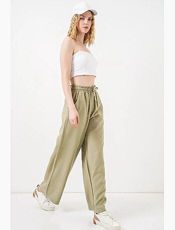 Pantalones de pierna ancha de talle alto con bolsillo bdart