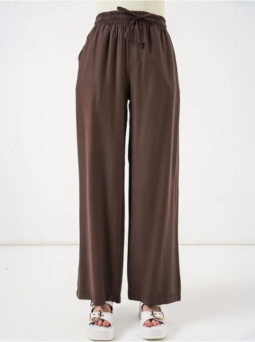 Pantalones de pierna ancha de talle alto con bolsillo bdart - Kiabi Pantalones de pierna ancha de talle alto con bolsillo bdart - Kiabi