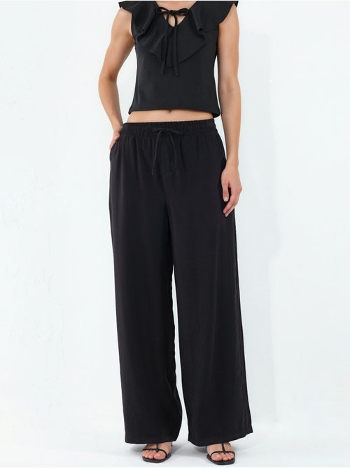 Pantalones de pierna ancha de talle alto con bolsillo bdart - Kiabi
