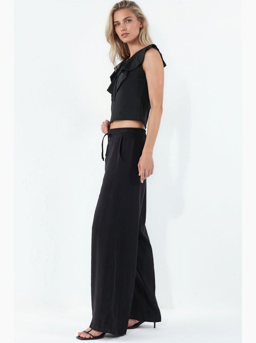 Pantalones de pierna ancha de talle alto con bolsillo bdart - Kiabi