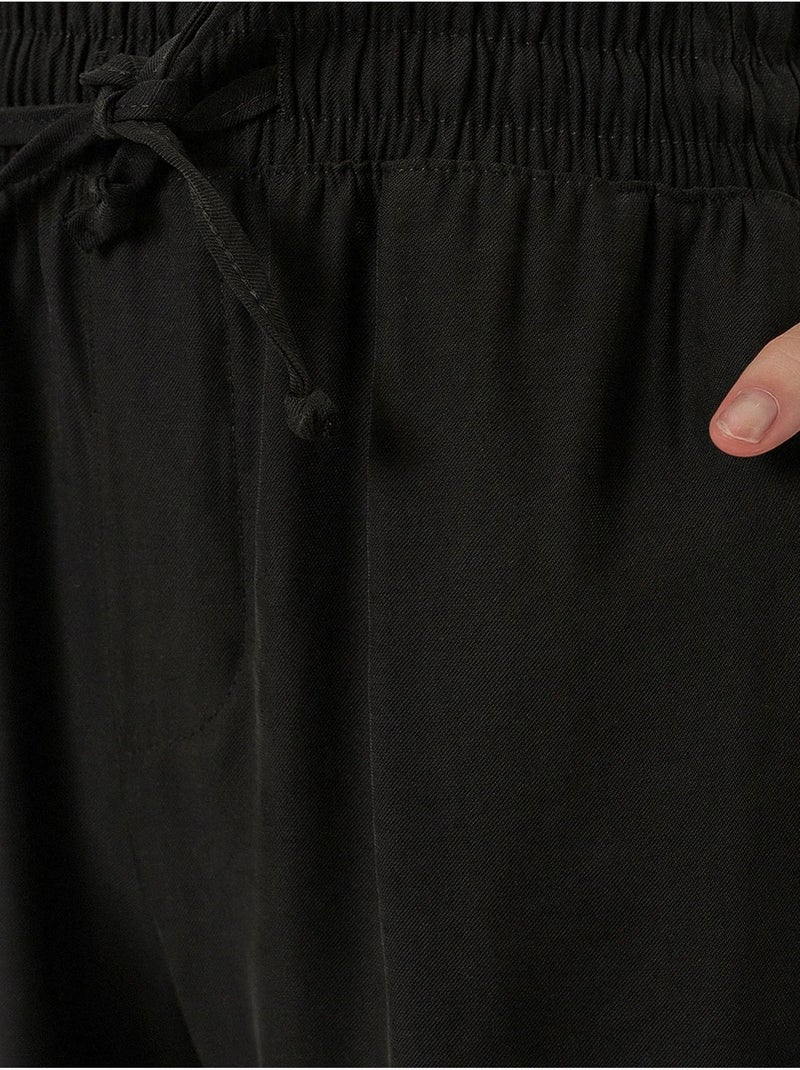 Pantalones de pierna ancha de talle alto con bolsillo bdart Negro - Kiabi
