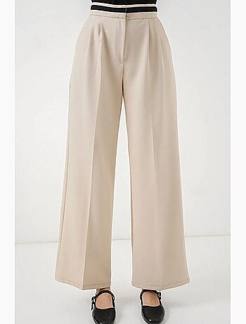 Pantalones de pierna ancha de talle alto con bolsillos bdart