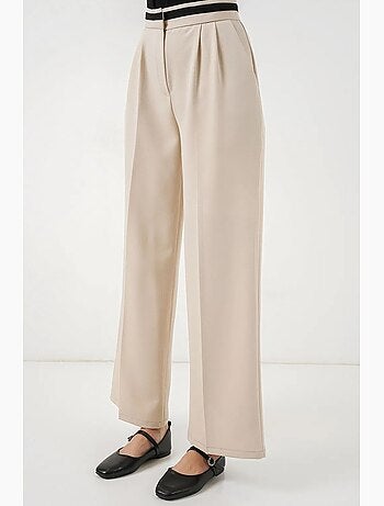 Pantalones de pierna ancha de talle alto con bolsillos bdart