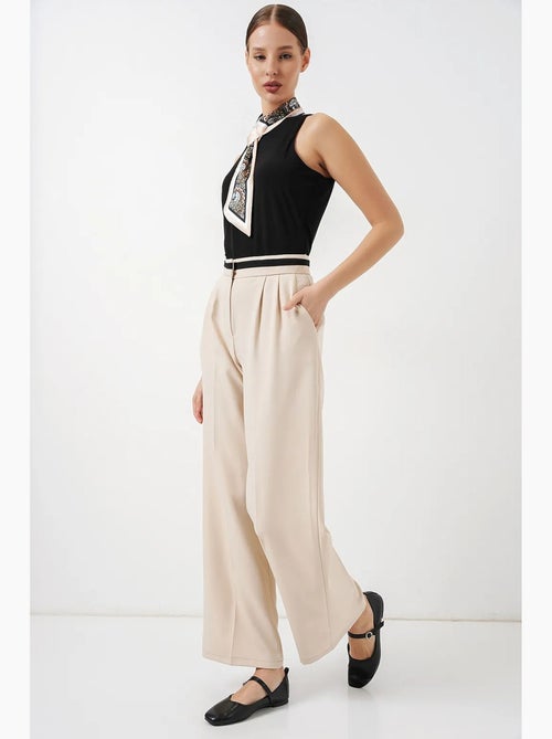 Pantalones de pierna ancha de talle alto con bolsillos bdart - Kiabi