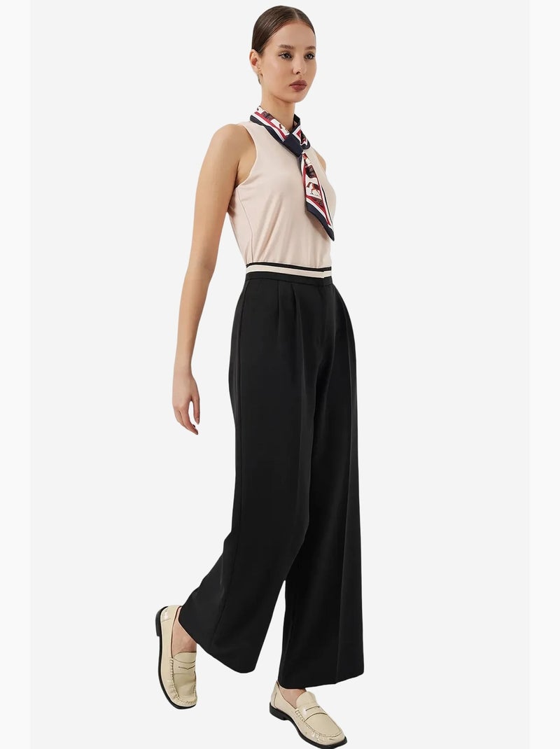Pantalones de pierna ancha de talle alto con bolsillos bdart Negro - Kiabi