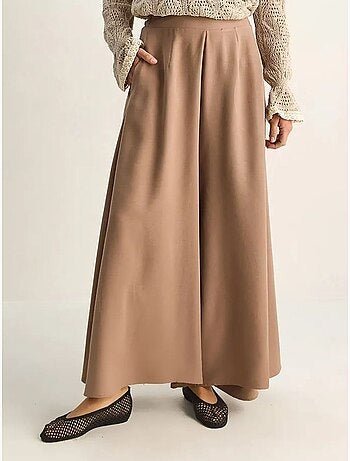 Pantalones de pierna ancha de talle alto lucci