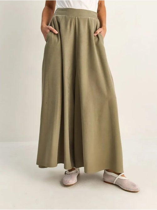 Pantalones de pierna ancha de talle alto lucci - Kiabi Pantalones de pierna ancha de talle alto lucci - Kiabi