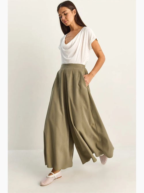 Pantalones de pierna ancha de talle alto lucci - Kiabi Pantalones de pierna ancha de talle alto lucci - Kiabi
