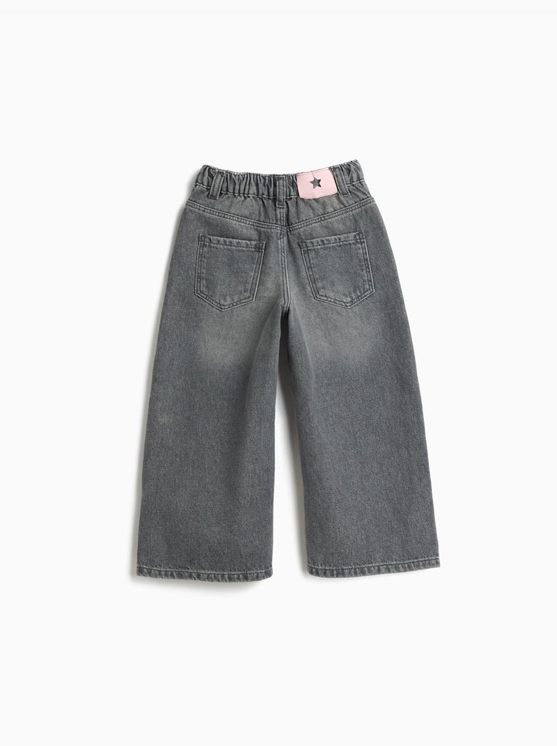 Pantalones de pierna ancha, mo fashion Gris - Kiabi