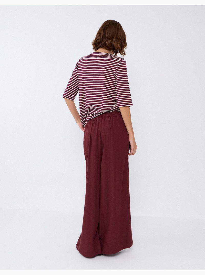 Pantalones de pierna ancha, mo fashion Rojo - Kiabi