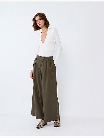 Pantalones de pierna ancha, mo fashion