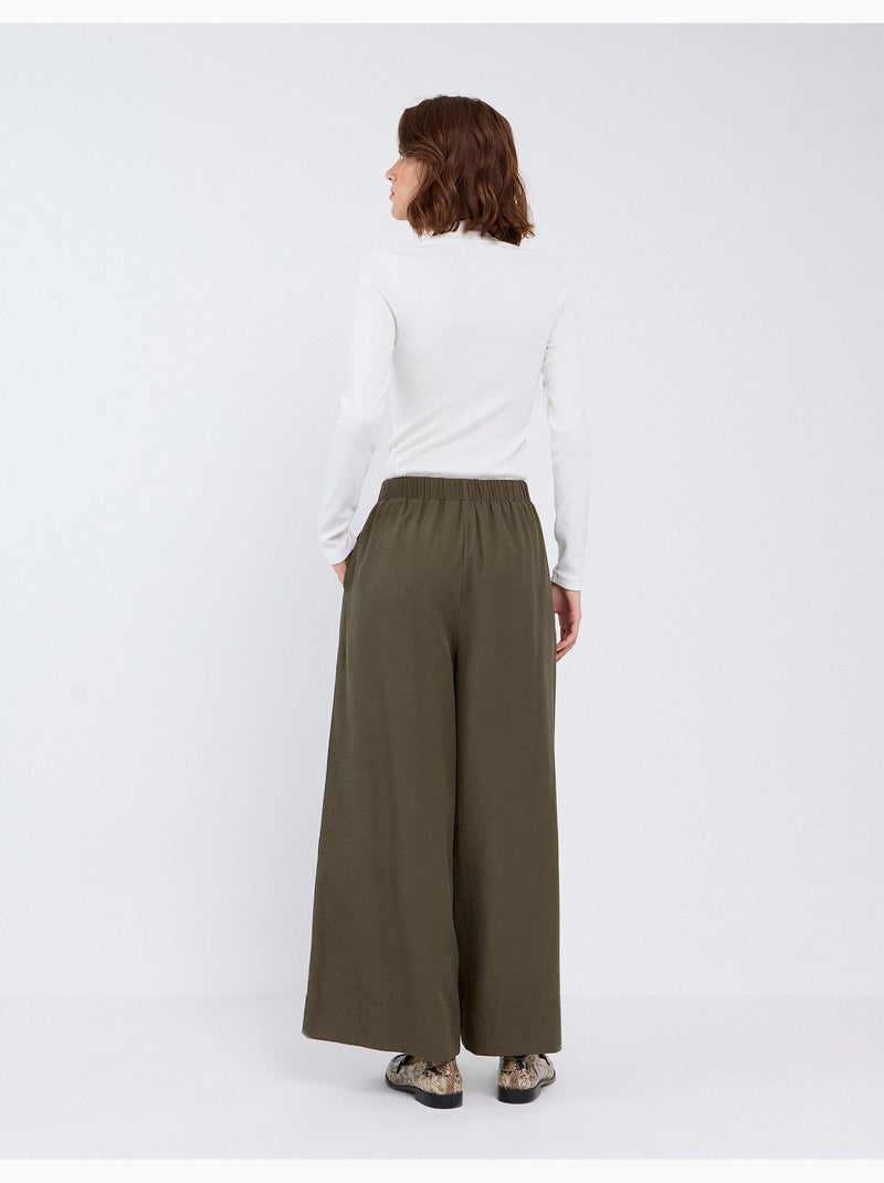 Pantalones de pierna ancha, mo fashion Verde - Kiabi