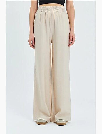 Pantalones de pierna ancha y cintura alta mixray