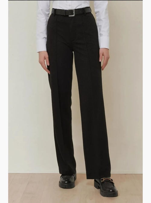 Pantalones de pierna recta con detalle de costura hiccup - Kiabi Pantalones de pierna recta con detalle de costura hiccup - Kiabi