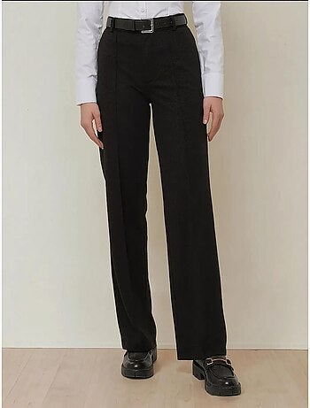 Pantalones de pierna recta con detalle de costura