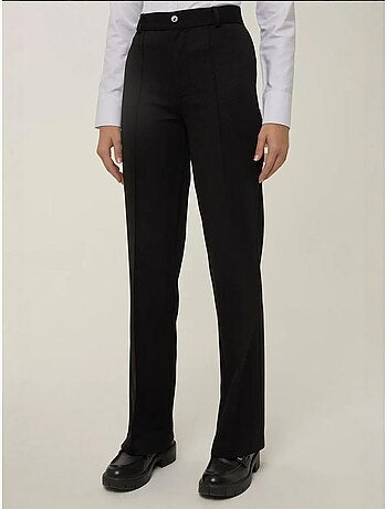 Pantalones de pierna recta con detalle de costura