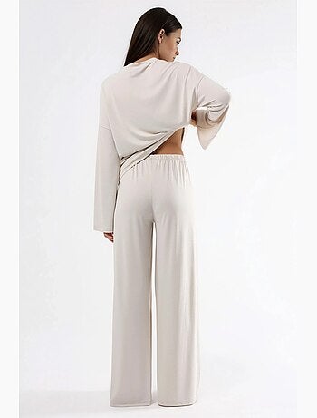 Pantalones de pierna recta sin cierre busem