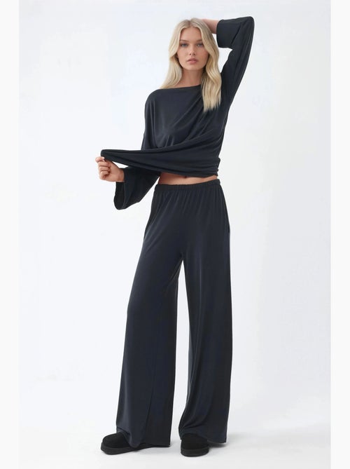Pantalones de pierna recta sin cierre busem - Kiabi Pantalones de pierna recta sin cierre busem - Kiabi