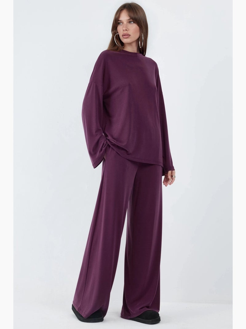 Pantalones de pierna recta sin cierre busem Violeta - Kiabi