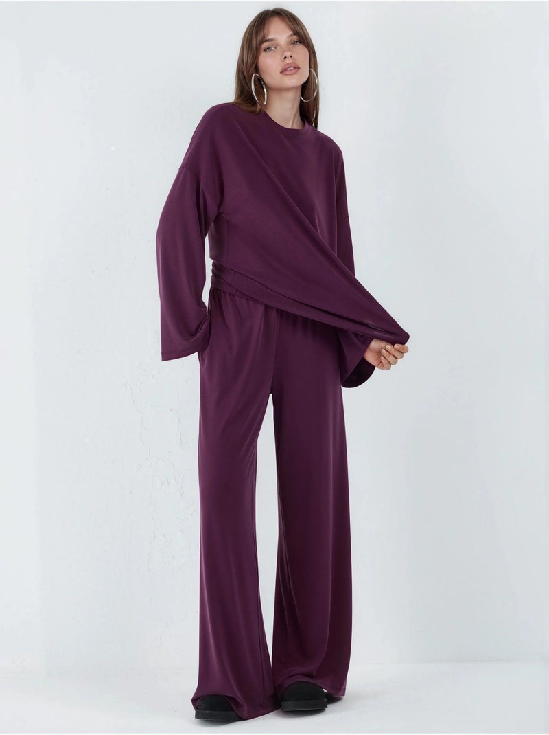 Pantalones de pierna recta sin cierre busem Violeta - Kiabi