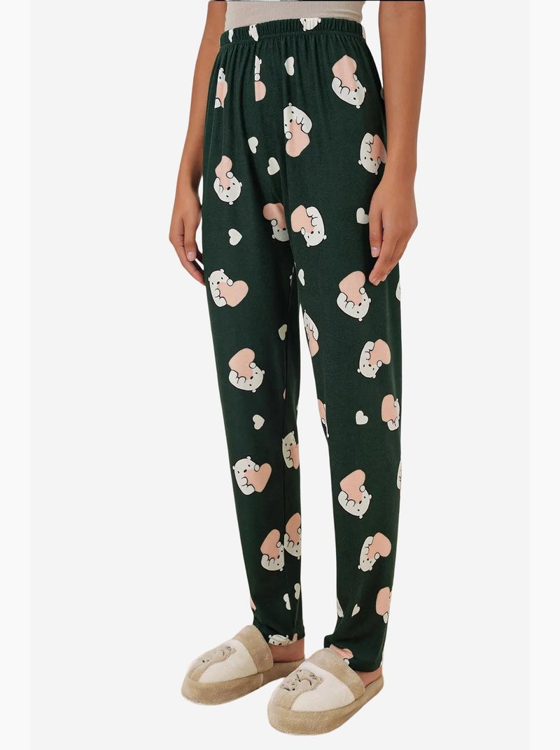 Pantalones de pijama estampados bdart Verde oscuro - Kiabi