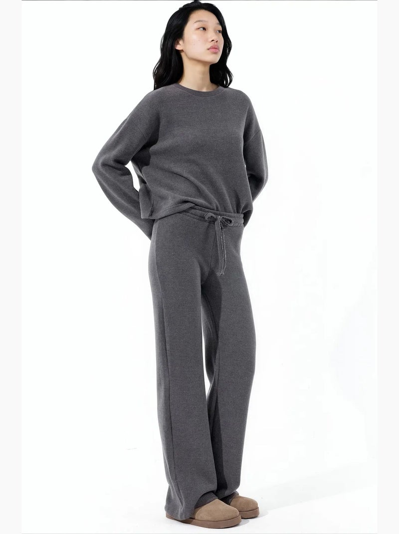 Pantalones de poliéster-algodón para mujer busem Gris negro - Kiabi