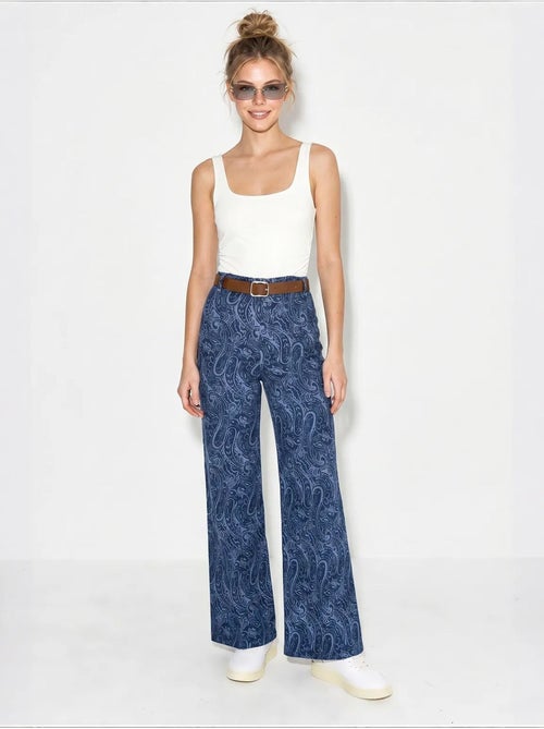 Pantalones de poliéster-algodón para mujer lucci - Kiabi Pantalones de poliéster-algodón para mujer lucci - Kiabi