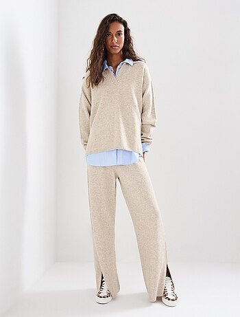 Pantalones de punto con lana, MO Fashion