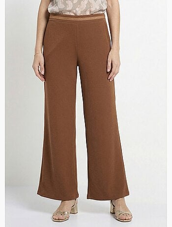 Pantalones de punto con ribete en la cintura - Afibel