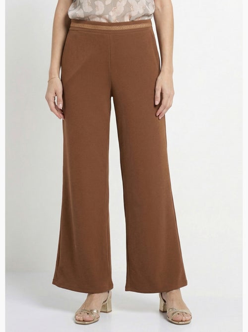 Pantalones de punto con ribete en la cintura - Afibel - Kiabi