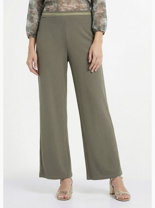 Pantalones de punto con ribete en la cintura - Afibel - Kiabi