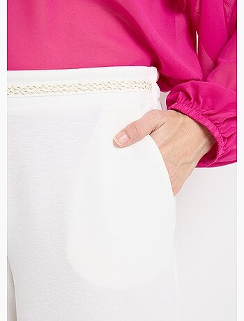 Pantalones de punto con ribete en la cintura - Afibel
