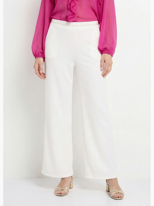 Pantalones de punto con ribete en la cintura - Afibel - Kiabi