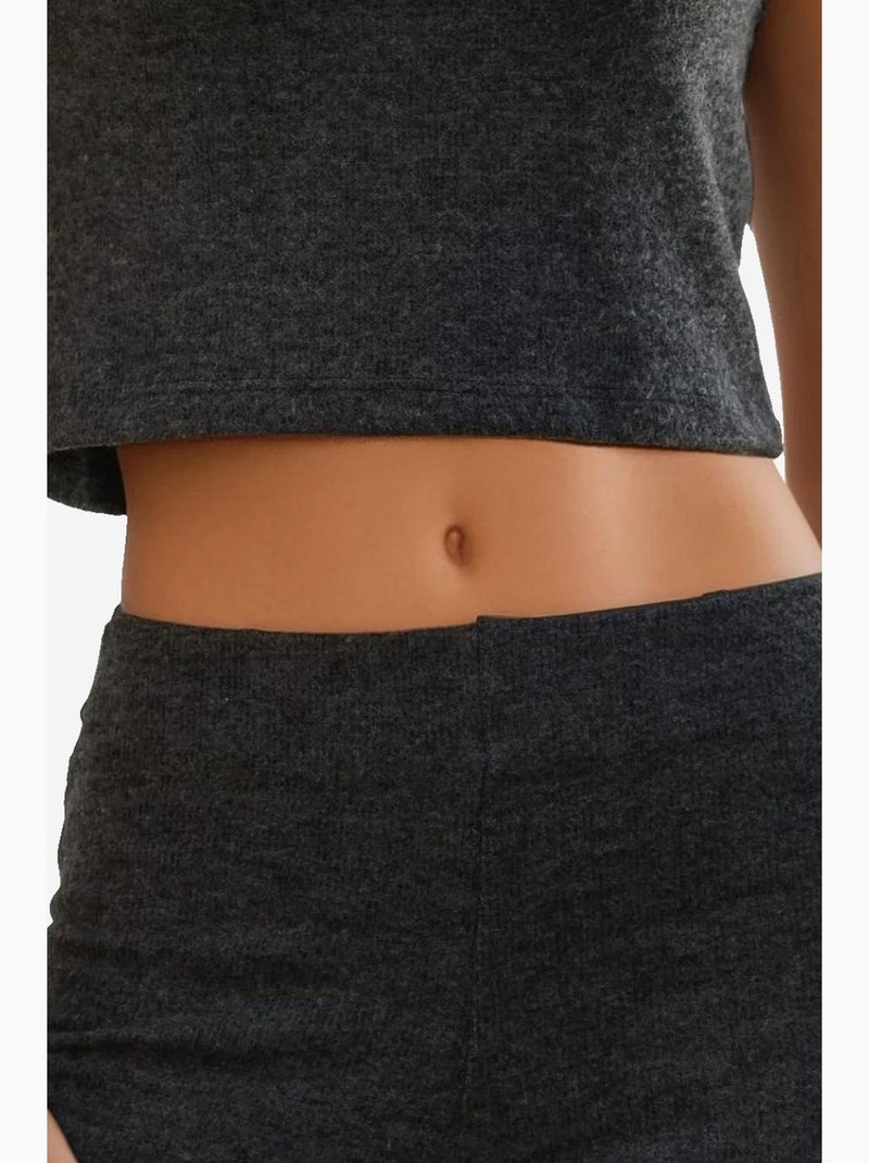 Pantalones de punto con textura suave y cintura elástica hiccup Gris oscuro - Kiabi